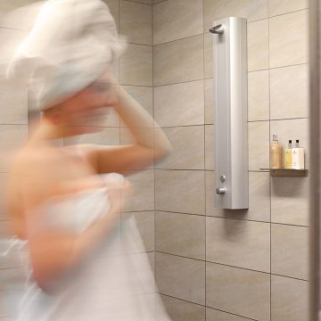 Die neu renovierten Duschen unserer Wellness-Oase